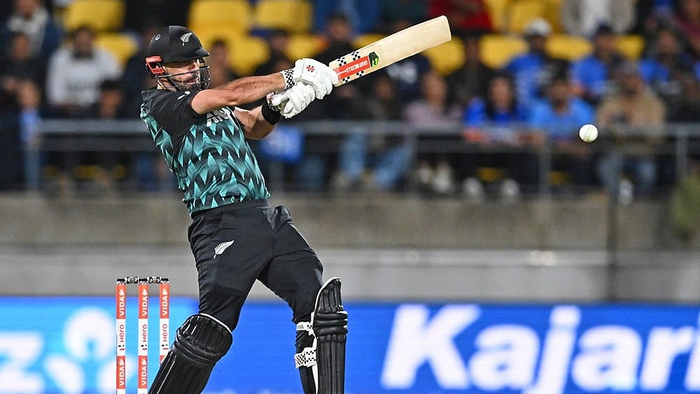 New Zealand's Daryl Mitchell bats during the third T20 cricket international between New Zealand and India in Wellington, New Zealand, Tuesday, Oct. 27, 2026.  - | Photo: Kerry Marshall/Photosport via AP