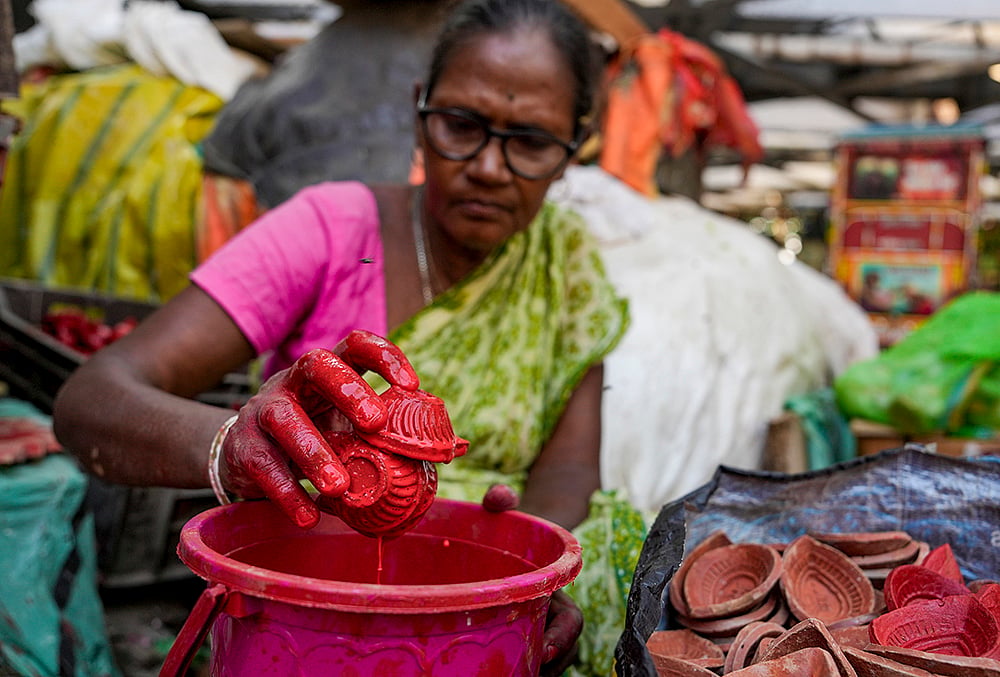 Preparation ahead of Diwali festival in Kolkata