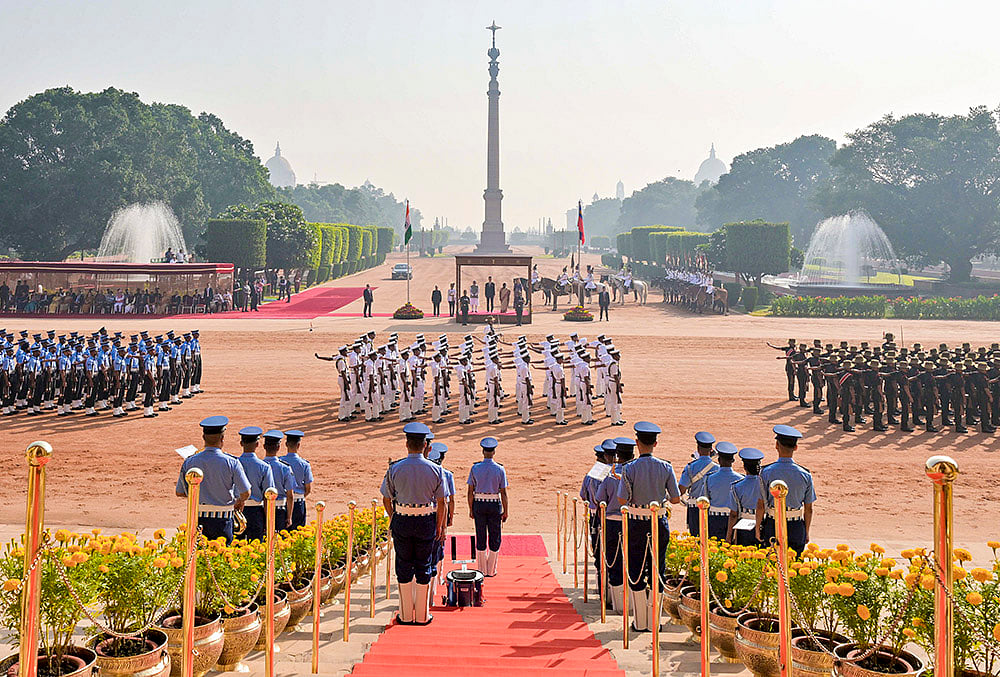 Liechtenstein Prince and Princess in India ceremonial reception, 