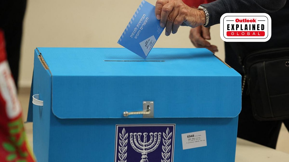 A voter casts a ballot at a polling station in Tel Aviv during Israel’s general election on October 27, 2026. -  | David Goldman/AP.