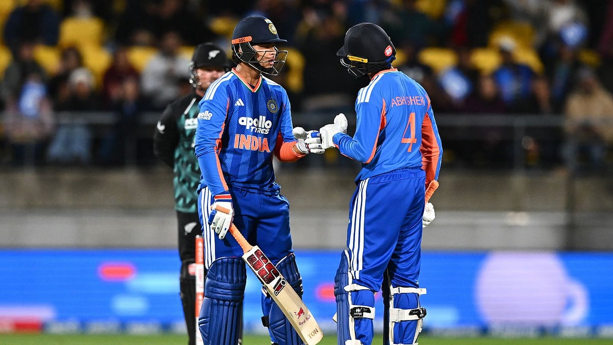 Photo: AP  : Abhishek Sharma, Vaibhav Sooryavanshi team up as India as post highest Powerplay total | 