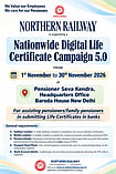 Northern Railway To Organise Digital Life Certificate Campaign 5 From November 1st