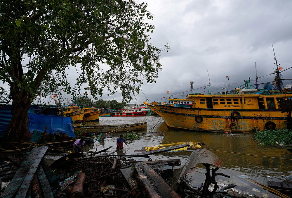 Andhra coast flooding Cyclone Arnab