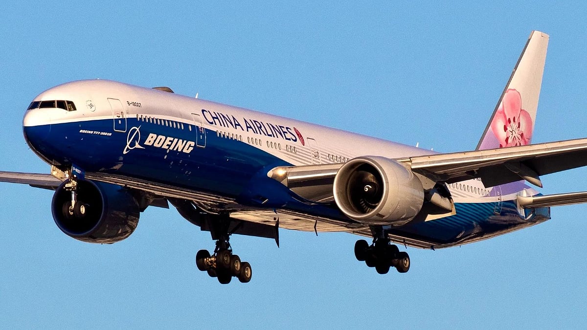 A China Airlines passenger aircraft at Taiwan Taoyuan International Airport -  | China Airlines