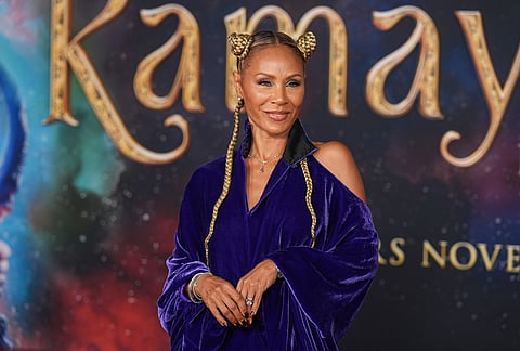 Jada Pinkett Smith arrives at the premiere of "Ramayana" on Tuesday, Oct. 27, 2026, at the Academy Museum of Motion Pictures in Los Angeles. 
