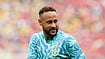 Adam Hunger/AP Photo : Brazil's Neymar looks on during the warm up ahead the World Cup round of 16 soccer match between Brazil and Norway in East Rutherford, N.J.