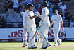 Carey, Inglis Lead Australia’s Fightback To Edge Ahead Of South Africa On Day 2 Of 3rd Test | Photo: AP/Halden Krog : Australia's Josh Inglis, left, congratulated by Australia's Alex Carey after his fifty on day two of the third cricket test match between South Africa and Australia, in Cape Town, South Africa, Wednesday, Oct. 28, 2026.