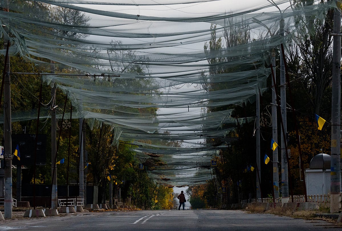 Russia Ukraine War anti-drone nets