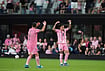 | Photo: AP/Rebecca Blackwell : Inter Miami forward Riquelme, right, celebrates after scoring his side's second goal, during the second half of an MLS soccer match against FC Cincinnati, Wednesday, Oct. 28, 2026, in Miami. 
