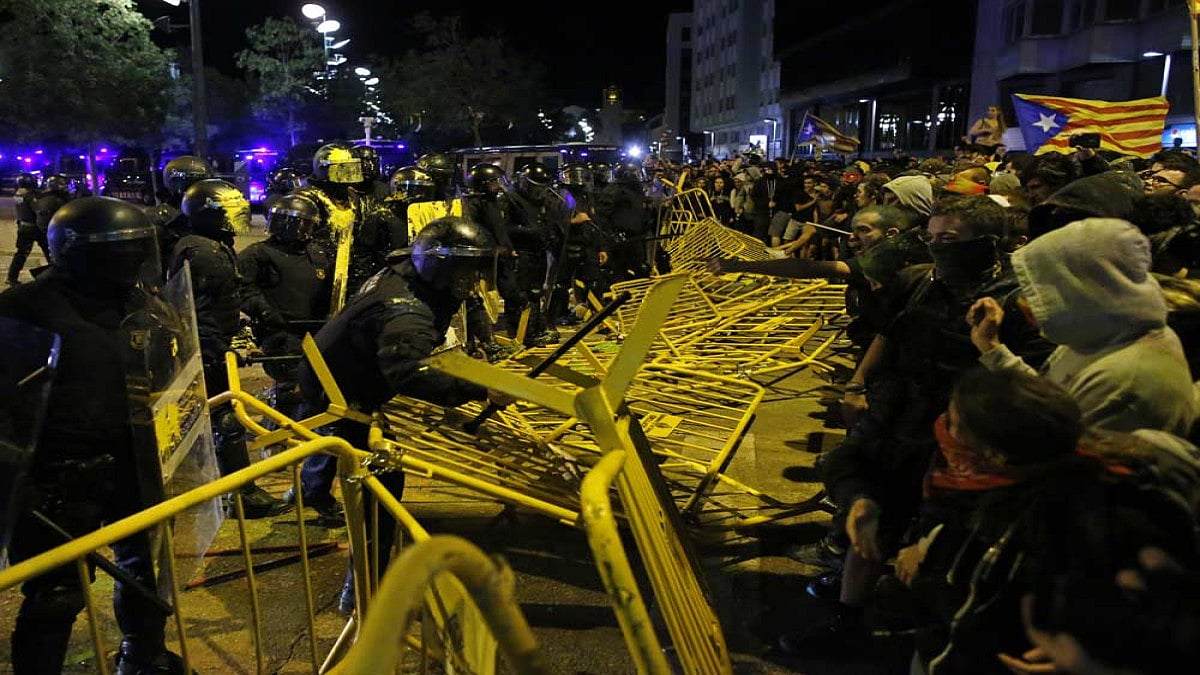 Catalan Protests Mark Independence Referendum Anniversary