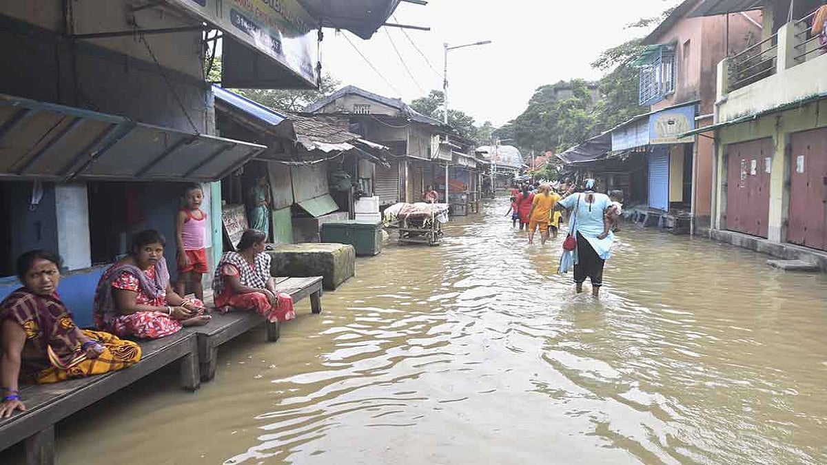 In Photos: Mamata Banerjee's Residential Kalighat Flooded In Kolkata Due To High Tide