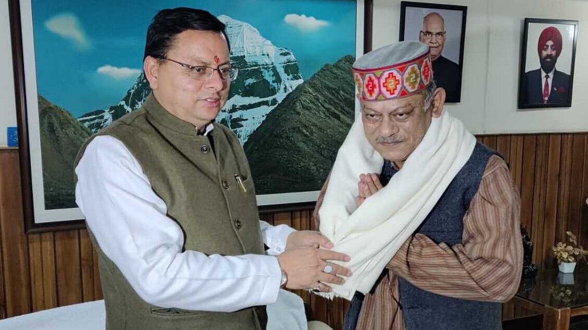 Vijay Rawat joined the BJP in the presence of Uttarakhand Chief Minister Pushkar Singh Dhami 