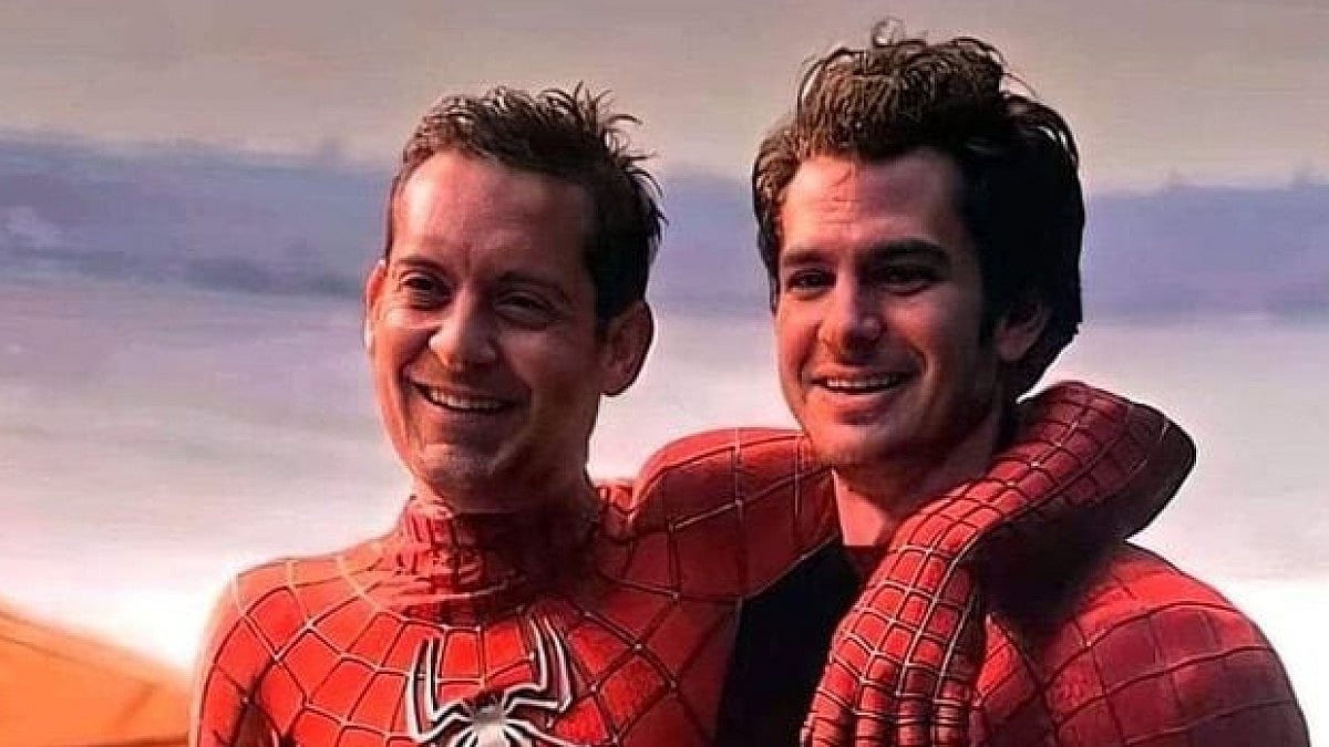 Andrew Garfield and Tobey Maguire in 'Spider-man: No Way Home'