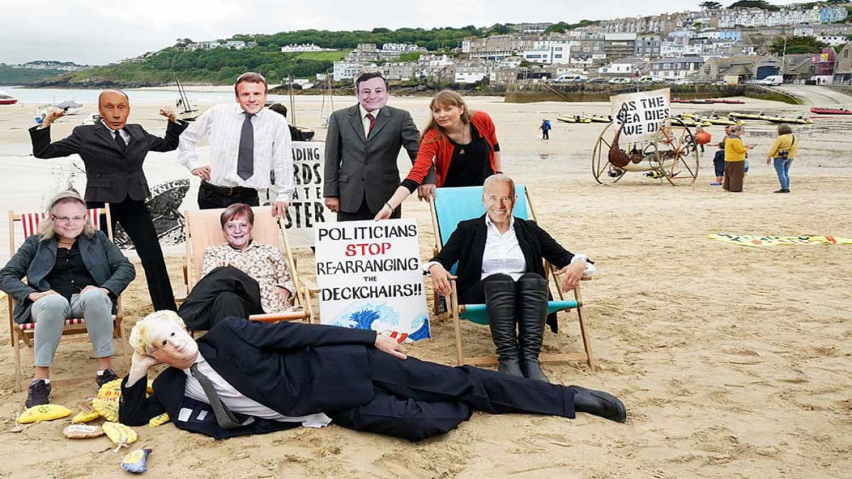 G-7 Summit 2021: Climate Activists Stage Protests At Cornwall To Urge Leaders To Take Action