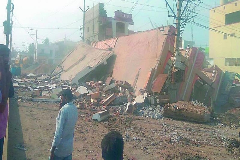 Andhra Pradesh: Three-Storey Building Collapses, No Casualties Reported