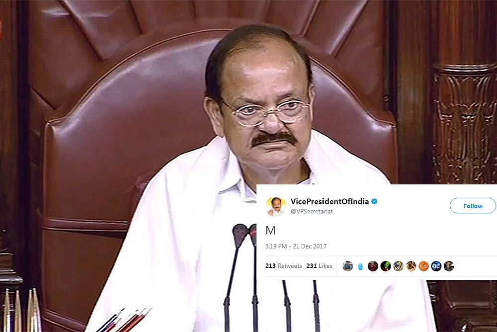 Covfefe Moment For Vice President Venkaiah Naidu: Twitter Users Decipher What M Means