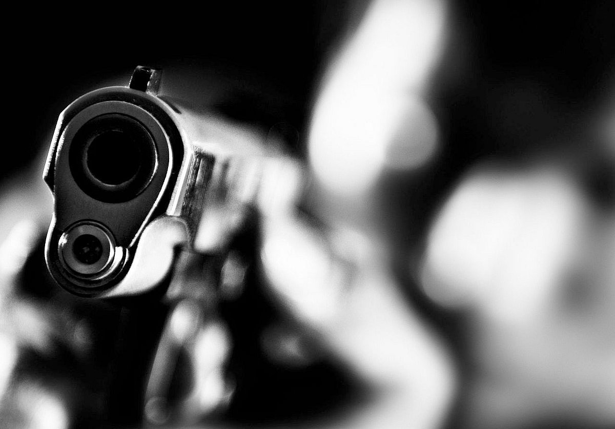 A Class 10 student was shot while defending his family from harassment.