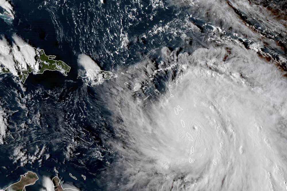Strong Hurricane Maria Batters Dominica, May Follow Irma's Path