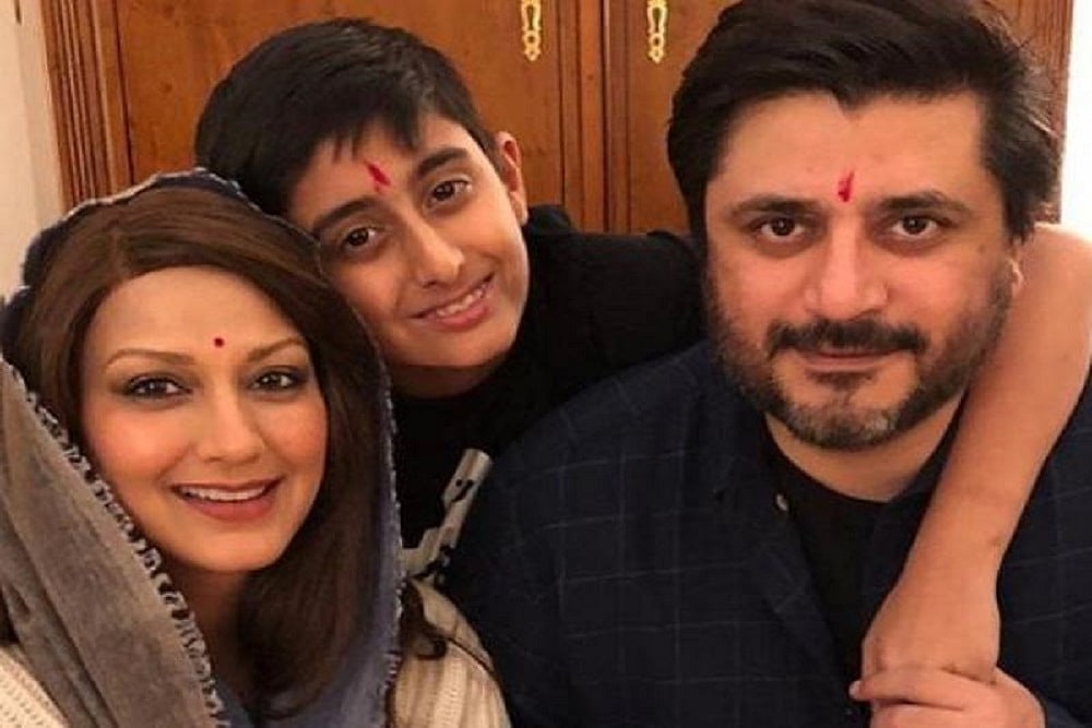 Sonali Bendre Celebrates Diwali In An Unconventional Way With Her Husband And Son