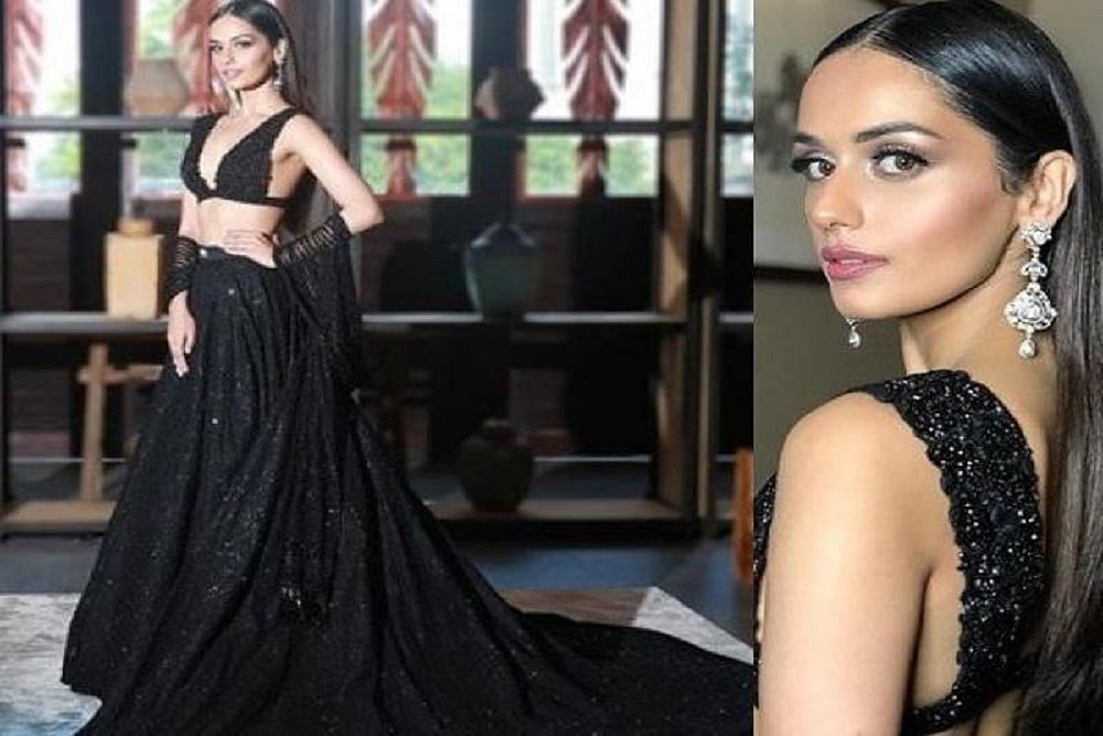 Manushi Chhillar Looks Stunning In Black Lehenga At The Miss World 2018