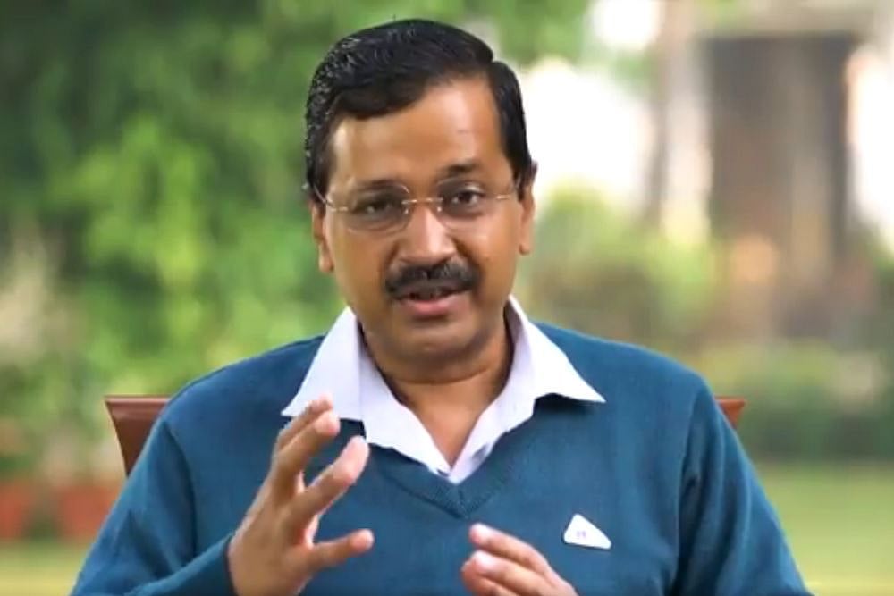 WATCH: On AAP Govt's 3rd Anniversary, Kejriwal Shares Video Stalled Over 'Unseen Forces' Reference