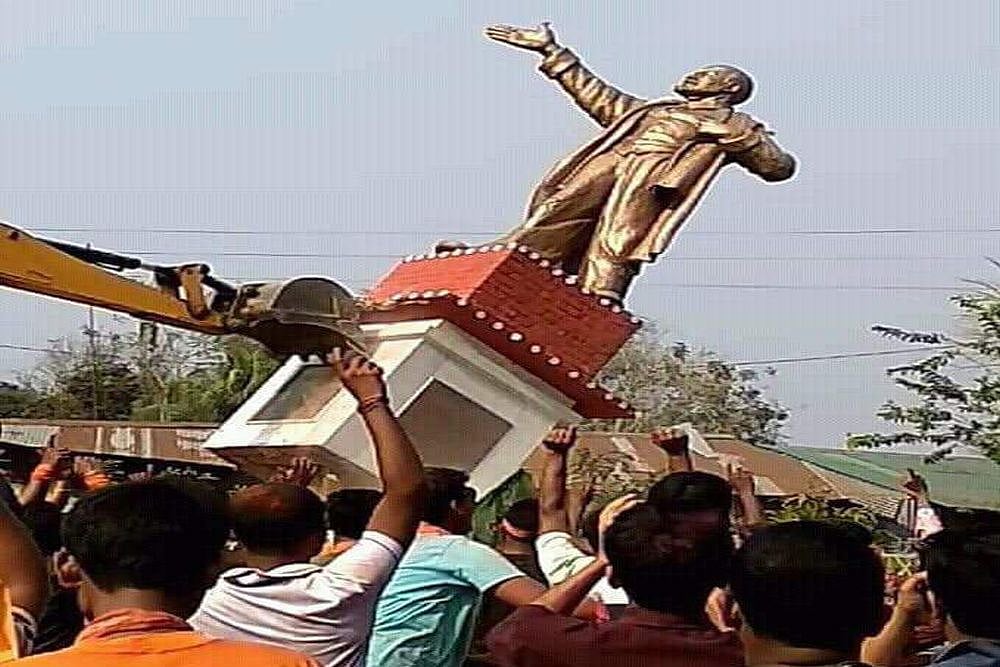 They Played Football With Lenin’s Head: Tripura BJP Supporters Bulldoze Communist Icons Statue