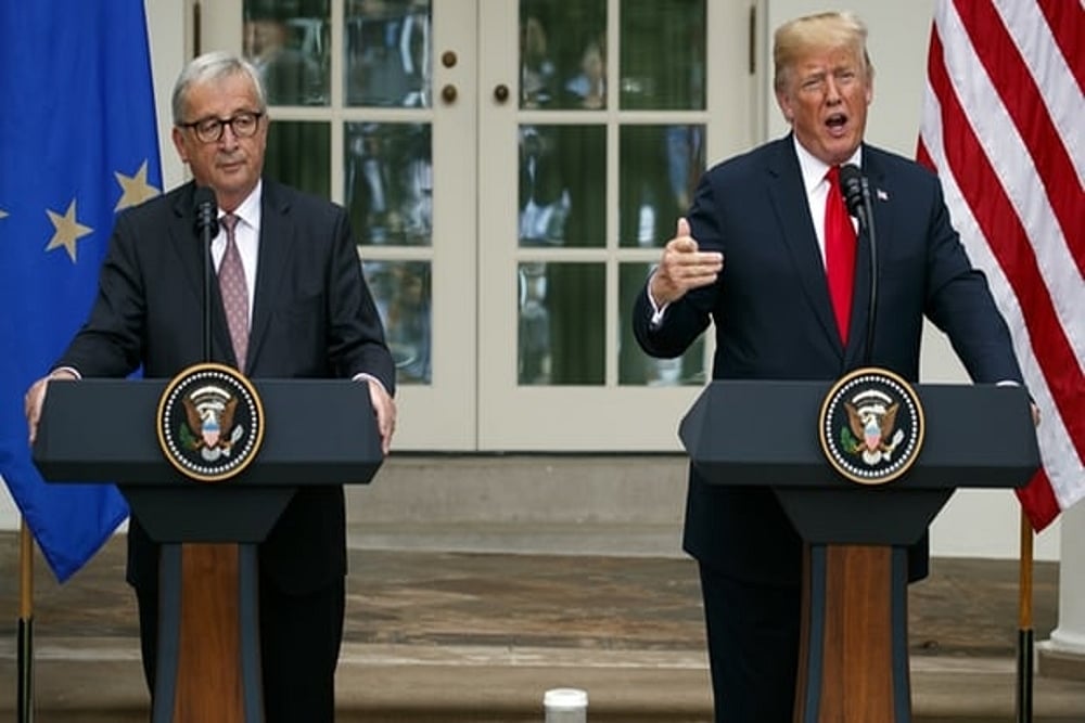 Trump And EU Officials Agree On Trade Deal - File photo