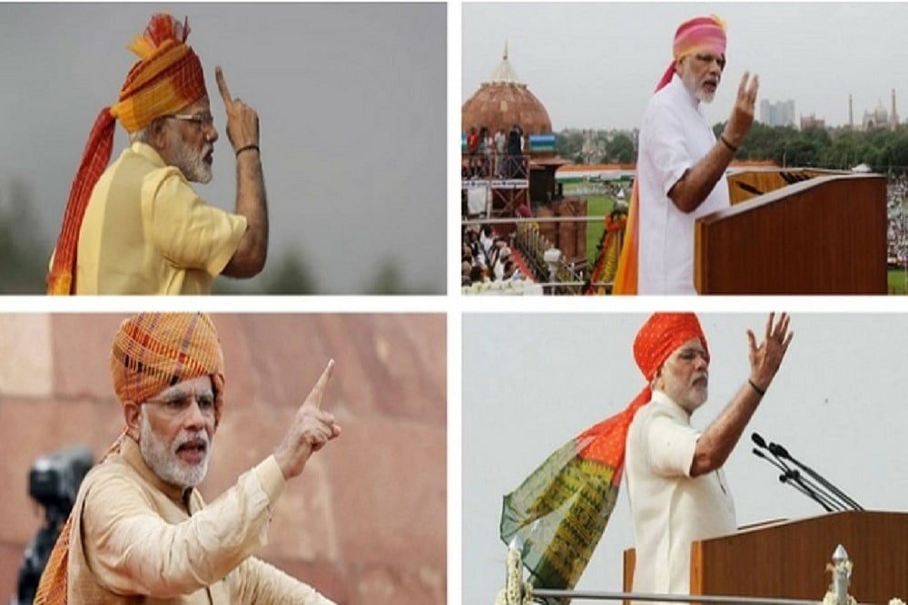 A Look At Narendra Modi's Independence Day Turbans Since 2014