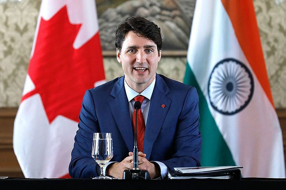 Canadian Prime Minister Justin Trudeau speaks during women business leaders roundtable in Mumbai.