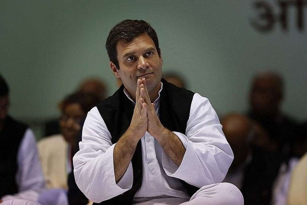 File Image  : Measuring roughly 20 centimetres in length and nine centimetres in breadth, a leather-bound copy of the Constitution, which was frequently flashed by former Congress president Rahul Gandhi during the Lok Sabha elections has become common interest |