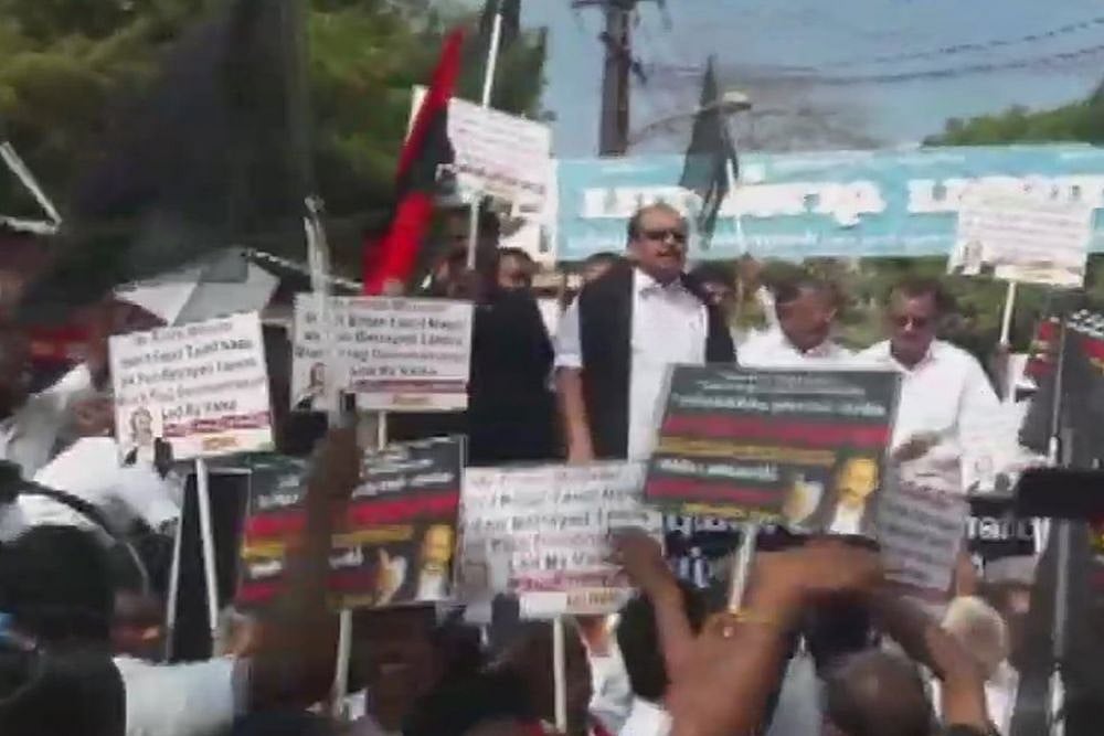MDMK Stages Black Flag Demo Against PM Modi In Madurai