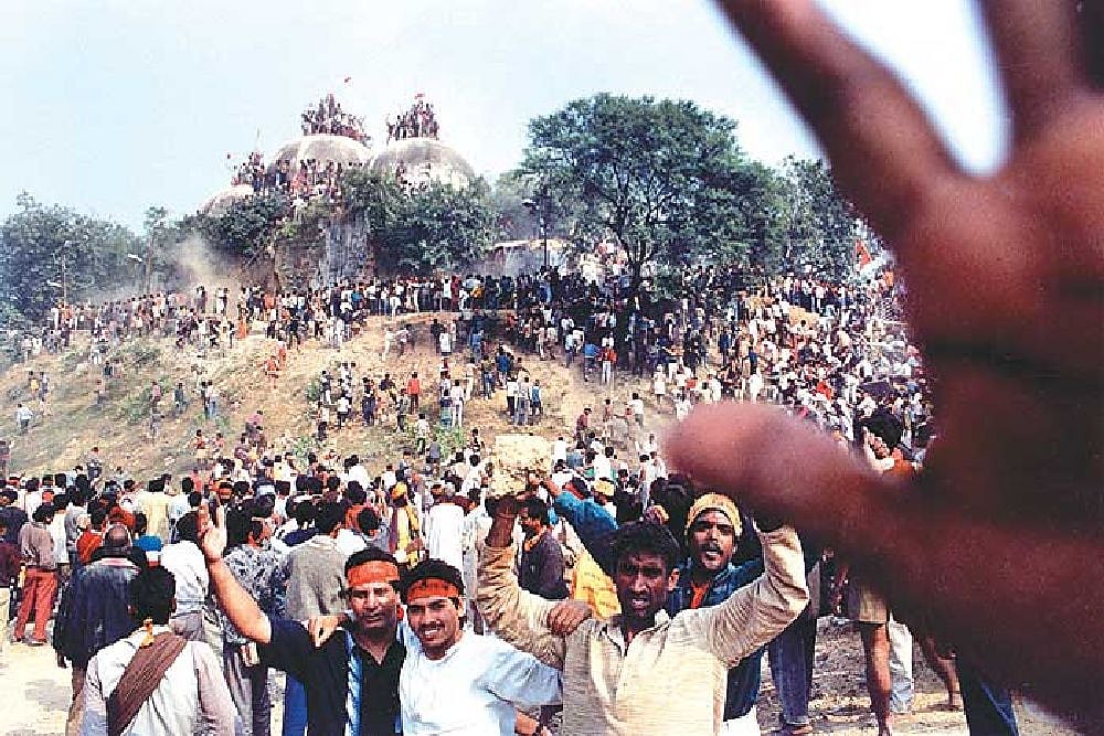 Babri Masjid demolition,  December 1992.