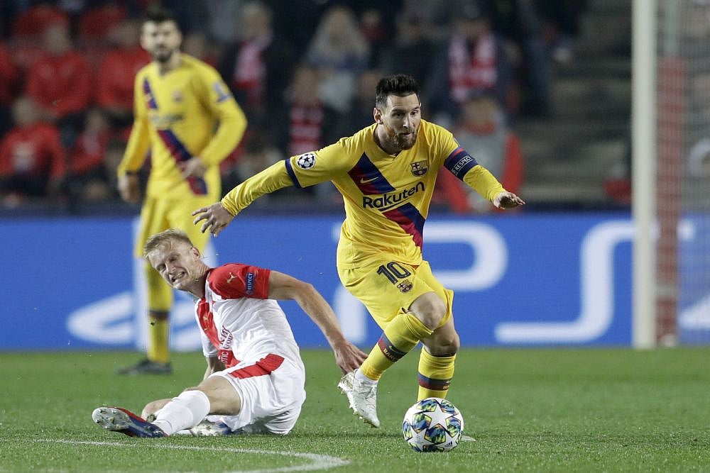 Lionel Messi Sets Champions League Record In Barcelona's Win Over Slavia Prague