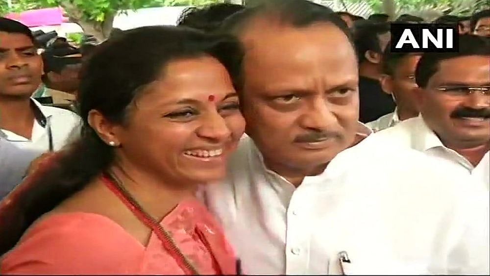 NCP's Supriya Sule Welcomes Ajit Pawar With Hug As Maharashtra MLAs Take Oath