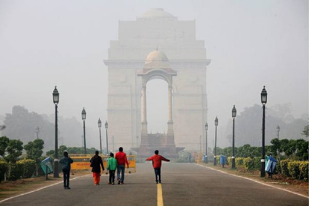 Representational image of the India Gate in New Delhi on a foggy morning.