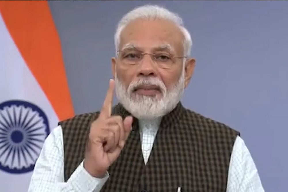 Narendra Modi on Thursday targeted the opposition Congress