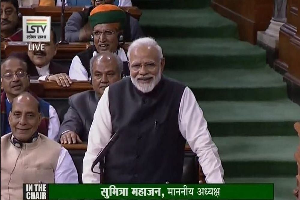 Prime Minister Narendra Modi in Lok Sabha, Delhi