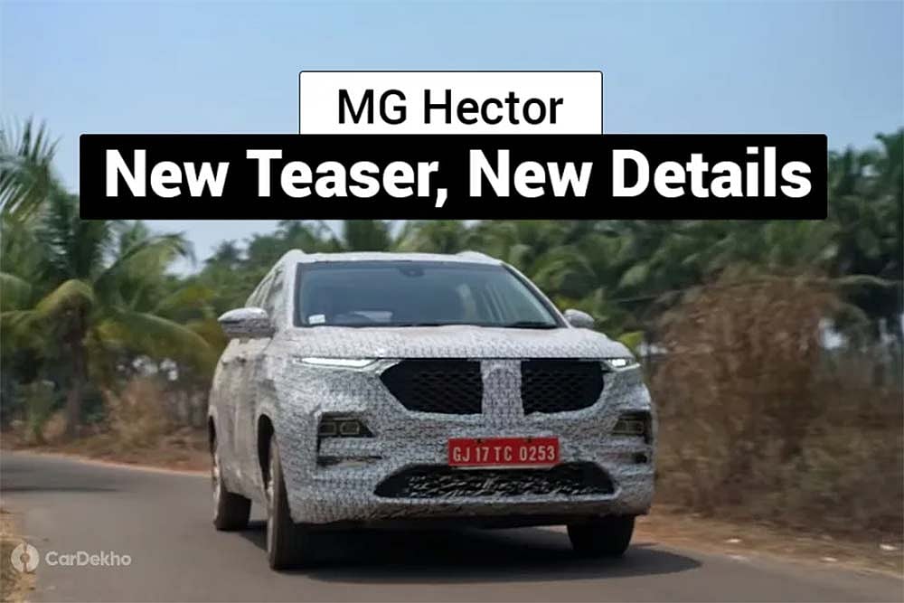 MG (Morris Garages) Hector SUV Teased Again; Gets Auto-Dimming IRVM, Panoramic Sunroof