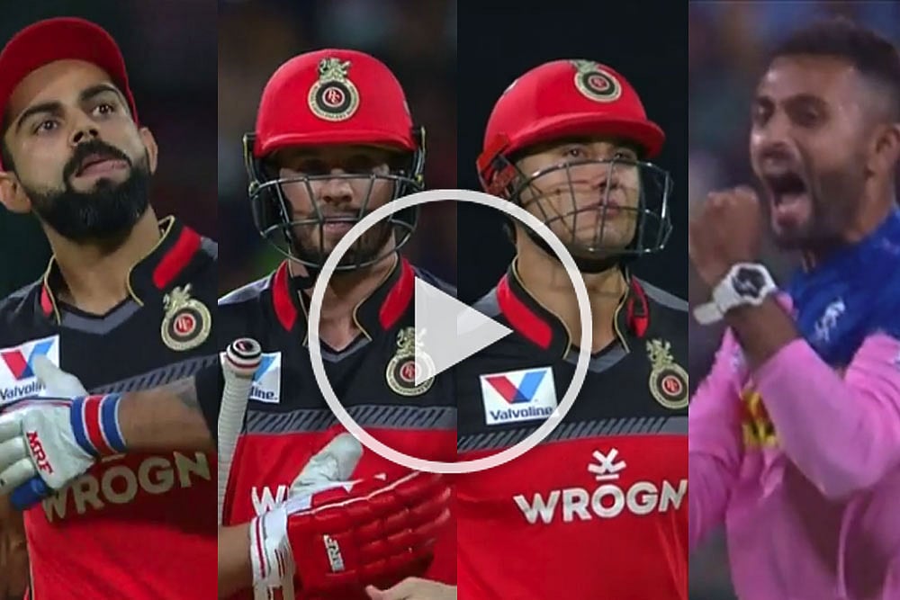 IPL 2019, RCB Vs RR: Hat-Trick Of Highest Order! Shreyas Gopal Toys With Virat Kohli, AB de Villiers, Marcus Stoinis – WATCH