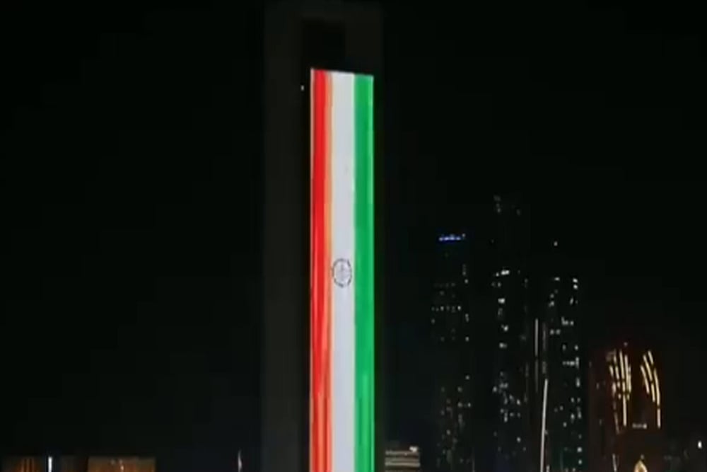 UAE Govt Lights Up Iconic ADNOC Building To Honour PM Modi's Oath Ceremony