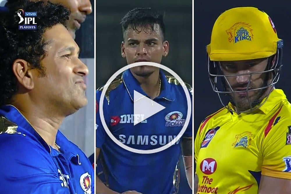 IPL 2019 Qualifier 1, CSK Vs MI: Rahul Chahar Makes Sachin Tendulkar Proud With Faf Du Plessis’ Wicket Off First Ball
