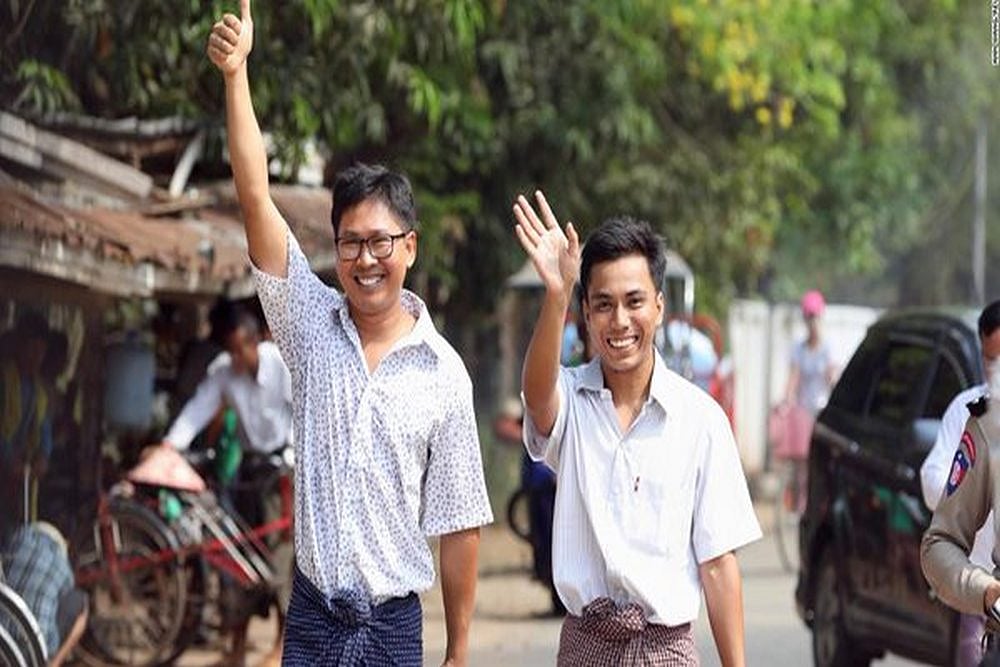 Myanmar Frees Reuters Journalists Wa Lone, Kyaw Soe Oo