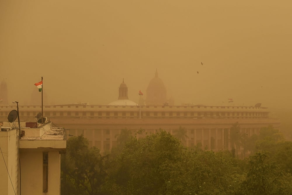 Till 7.15 pm, total nine flights were diverted from the Delhi airport due to a severe dust storm