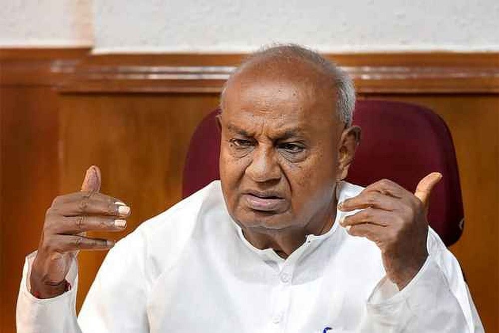 Former prime minister and JDS supremo HD Deve Gowda
