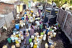 Five public taps in Jyotinagar Colony have remained dry for 46 days, affecting around 5,000 residents. - File Photo