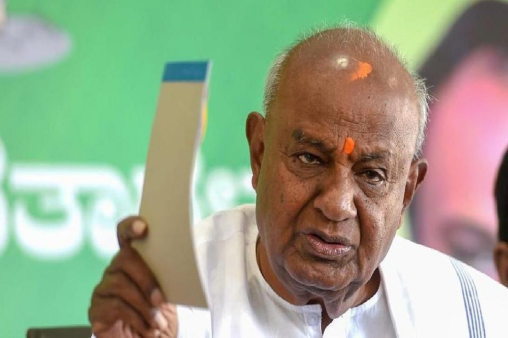 JDS supremo and former prime minister H D Deve Gowda 