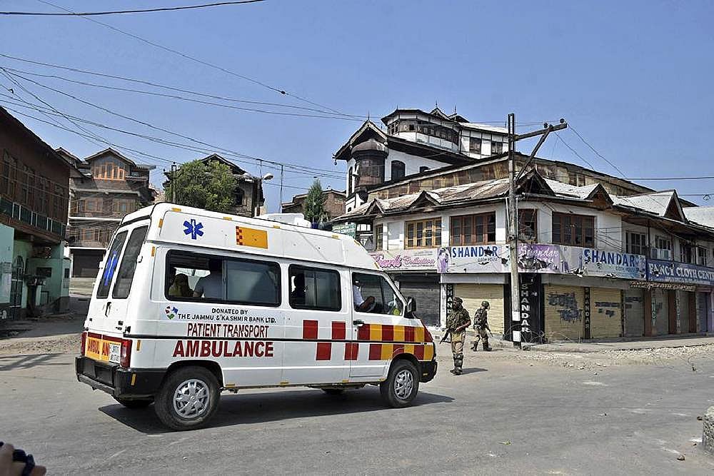 In hospitals, people wait for hours to carry their dead to home as communication blockade has affected ambulance services also.