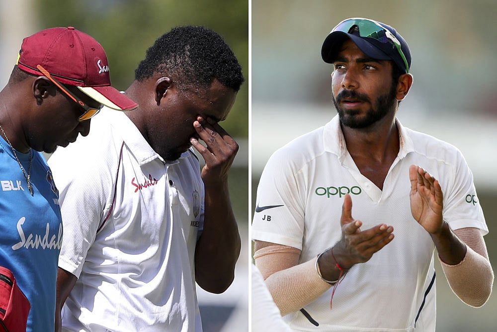 WI Vs IND, 2nd Test: Jasprit Bumrah Bouncer Retires Darren Bravo, Forces West Indies To Have Concussion Substitute