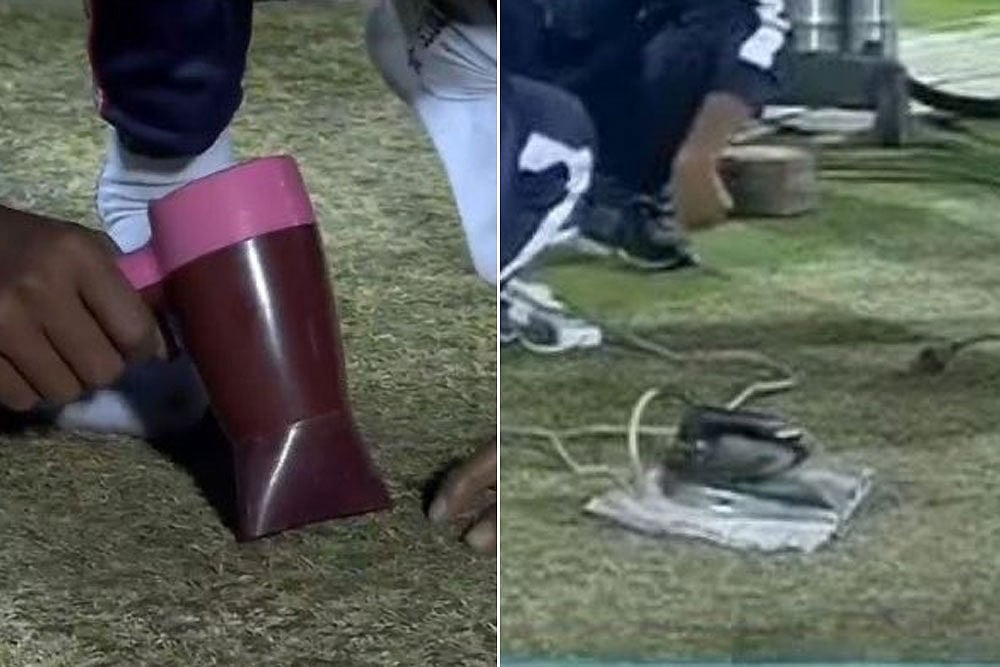 IND Vs SL, 1st T20I: Worlds Richest Cricket Board Uses Hair Dryer And Steam Iron - Angry Fans Slam BCCI