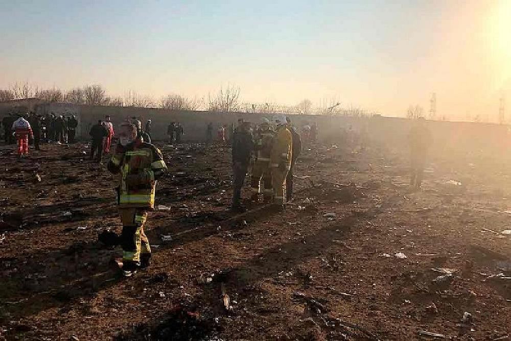 Watch: Moment When Ukranian Plane Caught Fire And Crashed In Iran